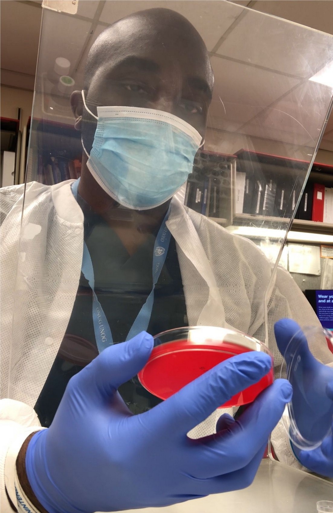 Emarin founder working in a public health laboratory